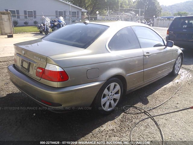 WBABD33446PL09898 - 2006 BMW 325 CI GOLD photo 4