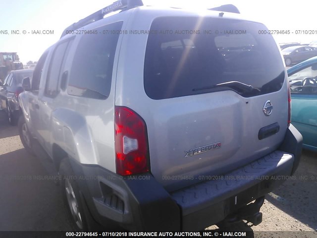 5N1AN08W45C655861 - 2005 NISSAN XTERRA OFF ROAD/S/SE SILVER photo 3