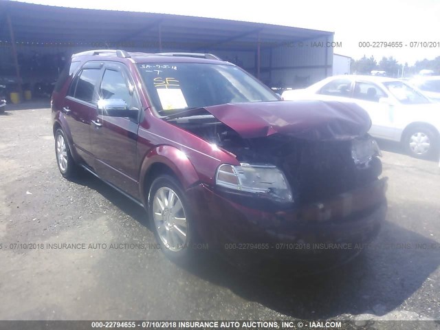 1FMDK06W58GA06642 - 2008 FORD TAURUS X LIMITED MAROON photo 1