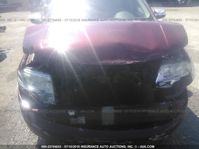 1FMDK06W58GA06642 - 2008 FORD TAURUS X LIMITED MAROON photo 6