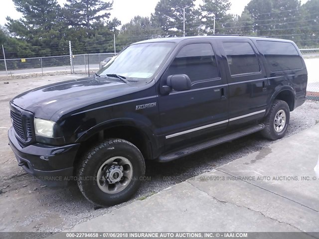 1FMNU43SX3EB24794 - 2003 FORD EXCURSION LIMITED BLACK photo 2