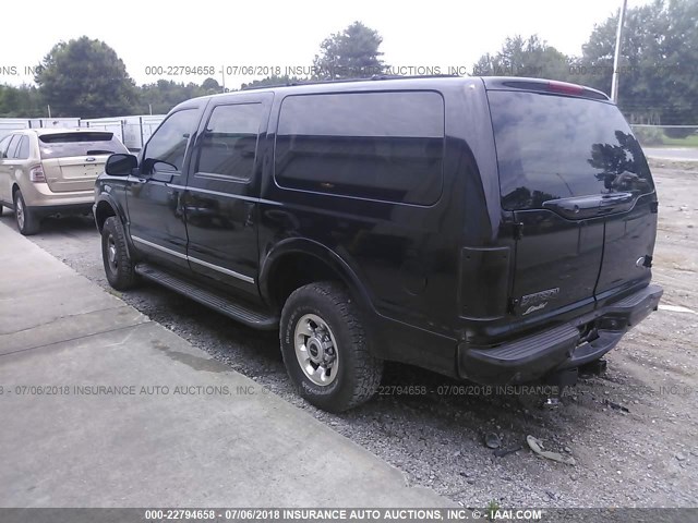 1FMNU43SX3EB24794 - 2003 FORD EXCURSION LIMITED BLACK photo 3