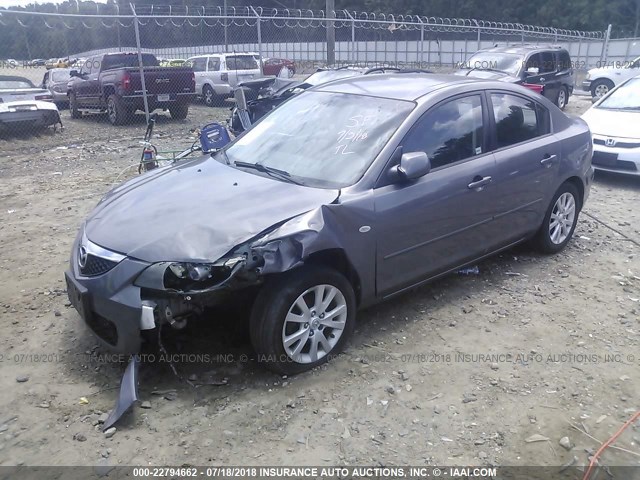 JM1BK32G771658241 - 2007 MAZDA 3 I GRAY photo 2