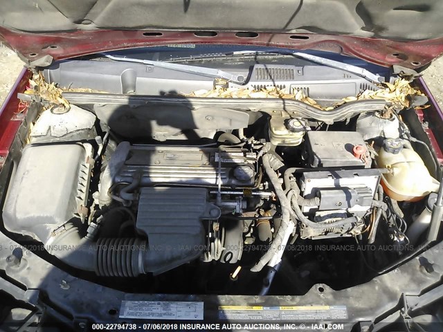 1G8AL52F94Z154423 - 2004 SATURN ION LEVEL 3 MAROON photo 10