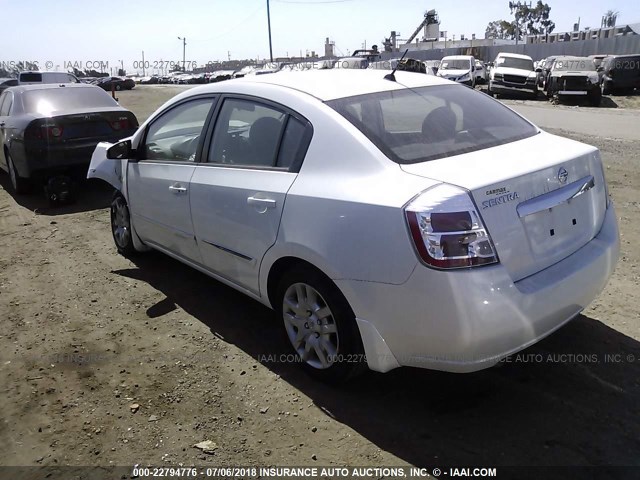 3N1AB6AP9AL690772 - 2010 NISSAN SENTRA 2.0/2.0S/SR/2.0SL WHITE photo 3