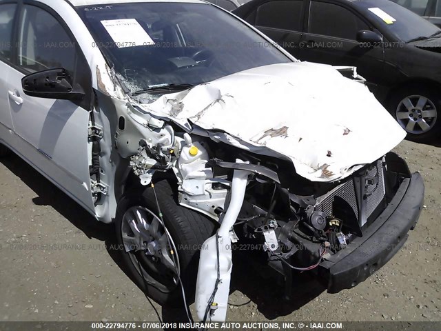 3N1AB6AP9AL690772 - 2010 NISSAN SENTRA 2.0/2.0S/SR/2.0SL WHITE photo 6