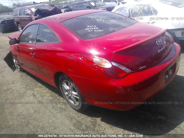 4T1CE38P85U987055 - 2005 TOYOTA CAMRY SOLARA SE/SLE წითელი ფოტო 3