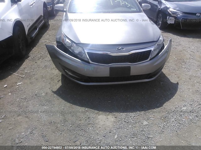 5XXGN4A72DG155172 - 2013 KIA OPTIMA EX GRAY photo 6