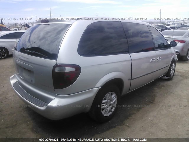 2B4GP44G91R137581 - 2001 DODGE GRAND CARAVAN SPORT SILVER photo 4