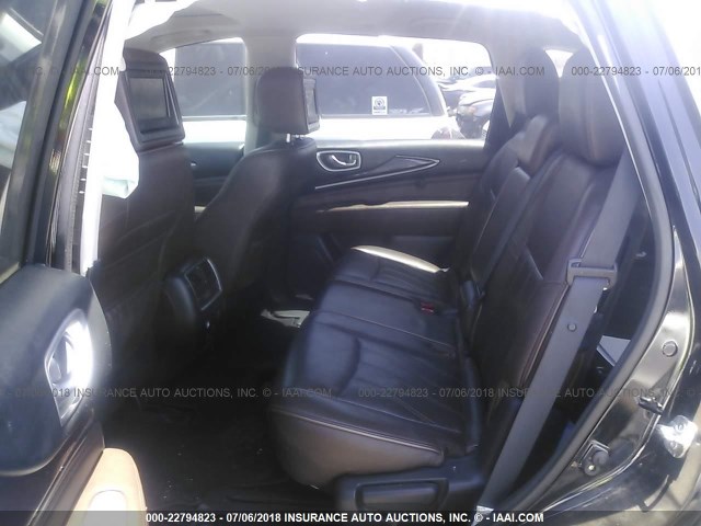 5N1AL0MMXDC315395 - 2013 INFINITI JX35 BLACK photo 8