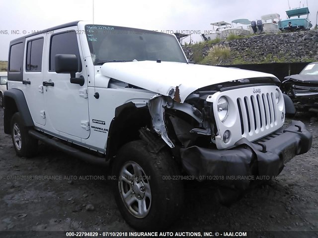 1C4BJWDG4EL253344 - 2014 JEEP WRANGLER UNLIMITE SPORT WHITE photo 6