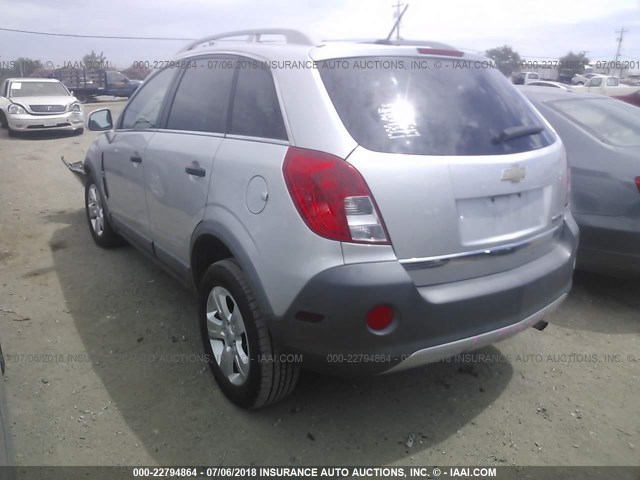 3GNAL2EK6ES530062 - 2014 CHEVROLET CAPTIVA LS SILVER photo 3