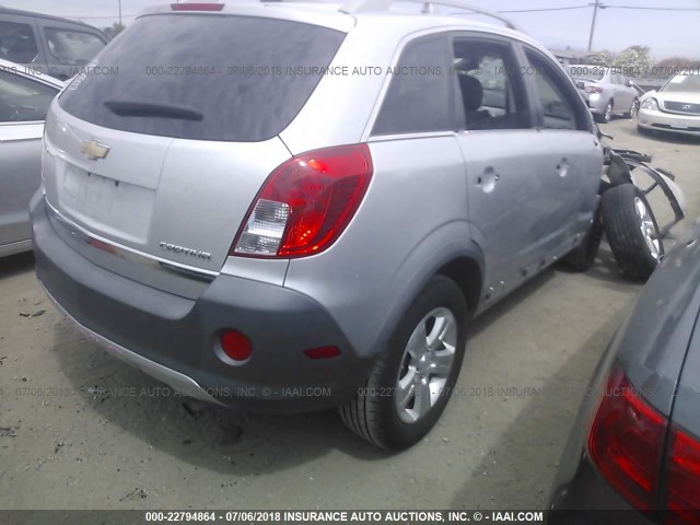 3GNAL2EK6ES530062 - 2014 CHEVROLET CAPTIVA LS SILVER photo 4