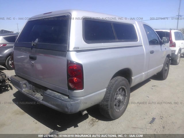 1D7HA16K78J203526 - 2008 DODGE RAM 1500 ST SILVER photo 4