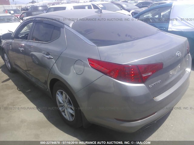 5XXGM4A79DG097743 - 2013 KIA OPTIMA LX GRAY photo 3