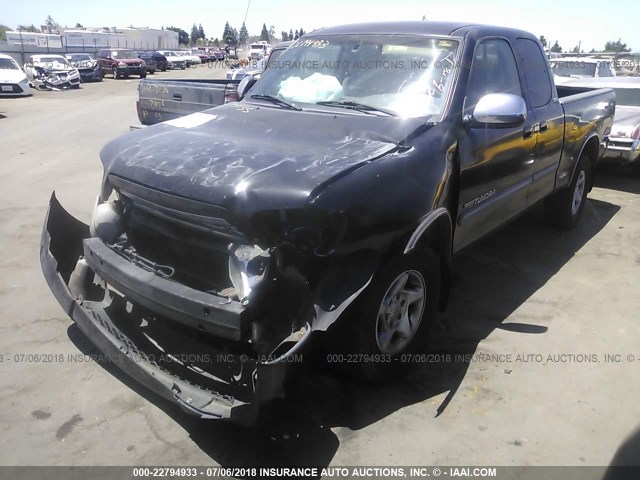 5TBRT34183S431439 - 2003 TOYOTA TUNDRA ACCESS CAB SR5 BLACK photo 2