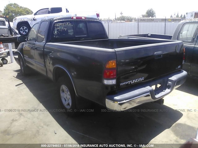 5TBRT34183S431439 - 2003 TOYOTA TUNDRA ACCESS CAB SR5 BLACK photo 3