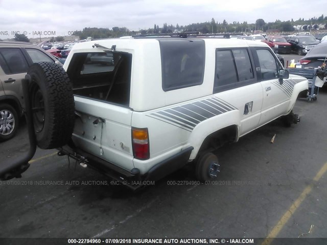 JT4RN62S2H0183374 - 1987 TOYOTA 4RUNNER RN60 WHITE photo 4