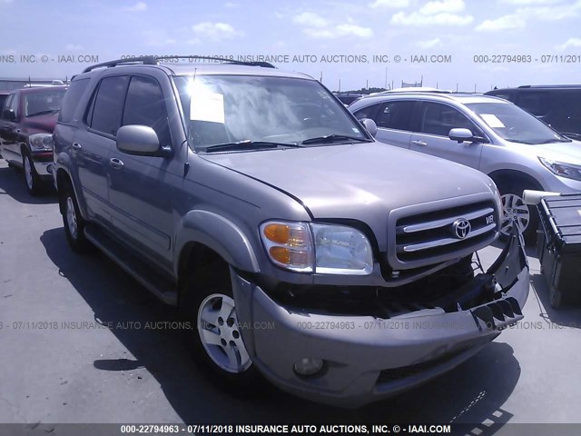 5TDZT38A62S078358 - 2002 TOYOTA SEQUOIA LIMITED GRAY photo 1