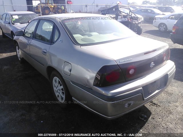 2G1WF52E629286730 - 2002 CHEVROLET IMPALA TAN photo 3