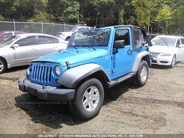 1J4AA2D11BL623381 - 2011 JEEP WRANGLER SPORT 蓝色 照片 2