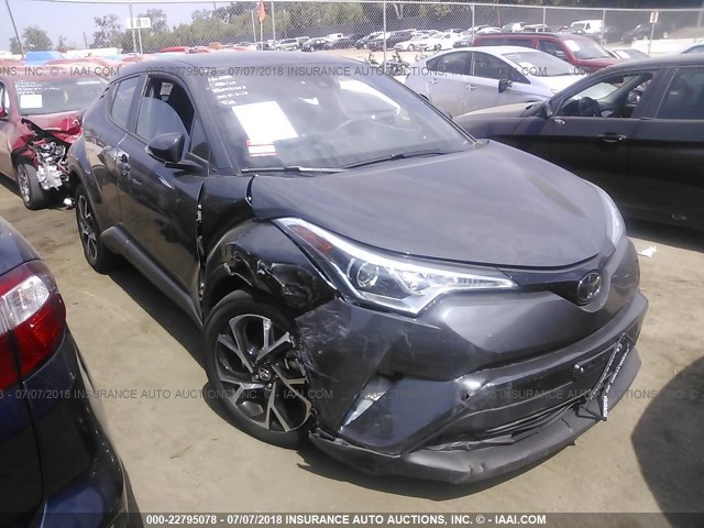 NMTKHMBX0JR024816 - 2018 TOYOTA C-HR XLE/XLE PREMIUM GRAY photo 1