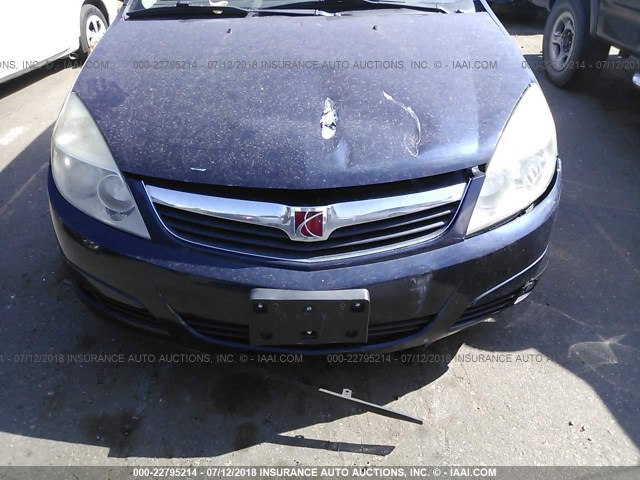 1G8ZV57728F121916 - 2008 SATURN AURA BLUE photo 6