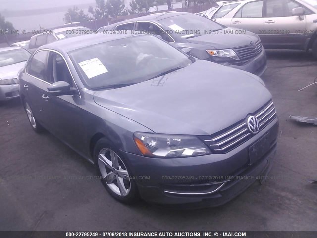 1VWBP7A30DC134370 - 2013 VOLKSWAGEN PASSAT SE GRAY photo 1