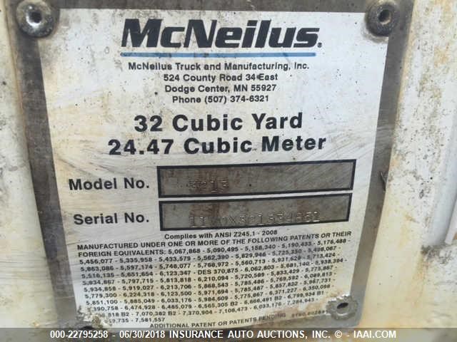 11VOX321334851 - 2003 MCNEILUS 3213 REFUSE CONTAINER  Unknown photo 10