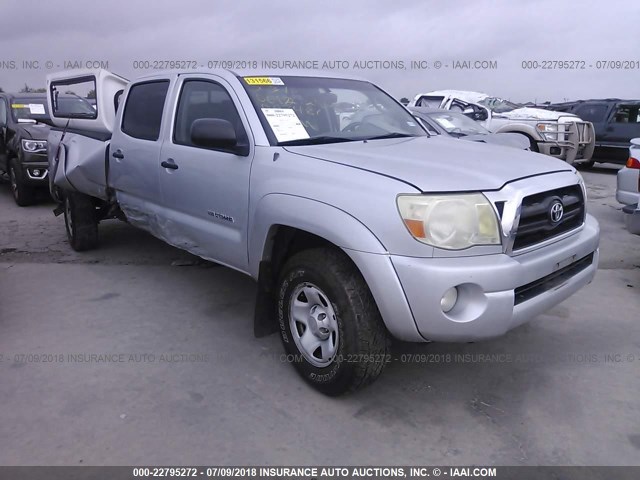 3TMMU52NX6M003487 - 2006 TOYOTA TACOMA DOUBLE CAB LONG BED SILVER photo 1