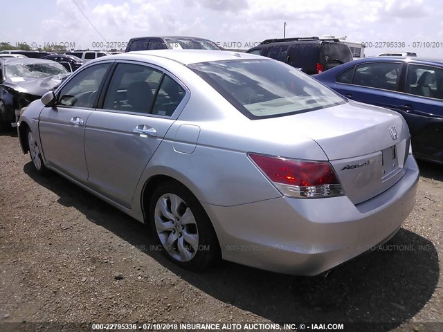 1HGCP36879A050507 - 2009 HONDA ACCORD EXL SILVER photo 3