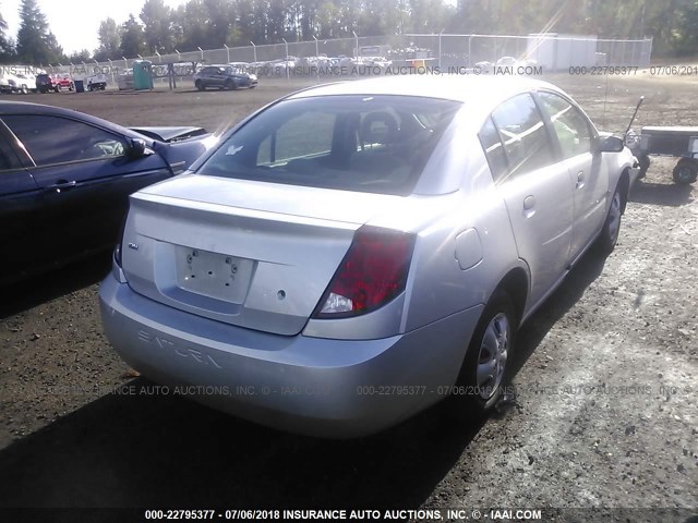 1G8AG52F25Z158982 - 2005 SATURN ION LEVEL 1 SILVER photo 4