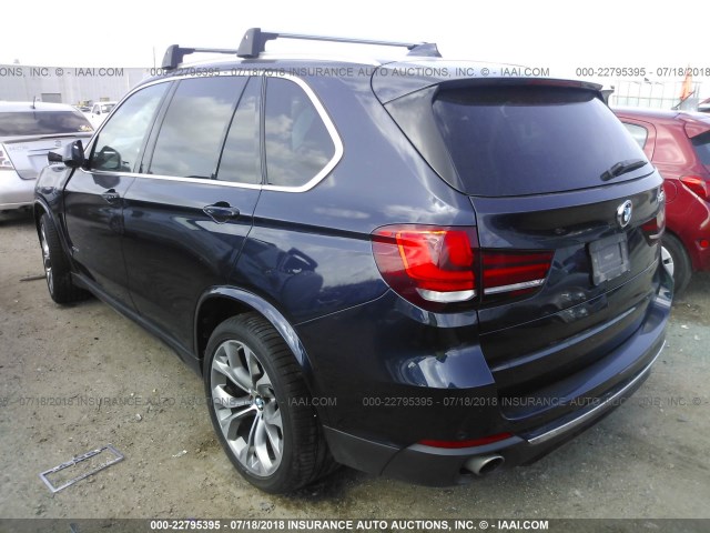 5UXKR0C5XG0P28231 - 2016 BMW X5 XDRIVE35I BLUE photo 3