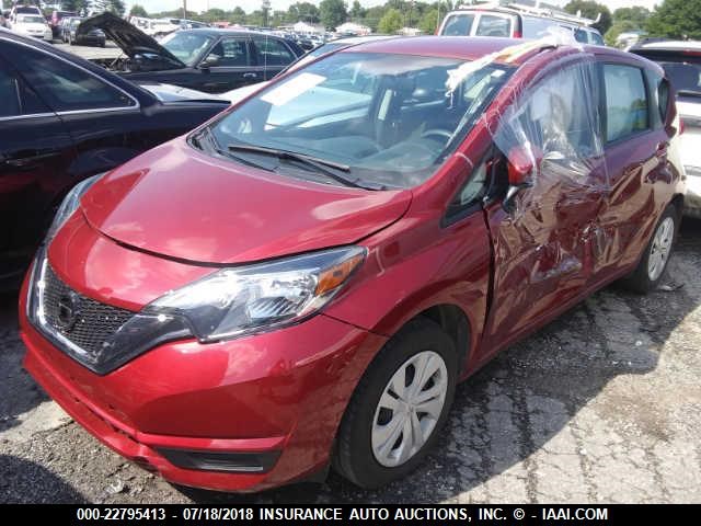 3N1CE2CP0HL367744 - 2017 NISSAN VERSA NOTE S/S PLUS/SV/SL/SR RED photo 2