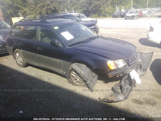 4S3BH675337636011 - 2003 SUBARU LEGACY OUTBACK AWP Dark Blue photo 1