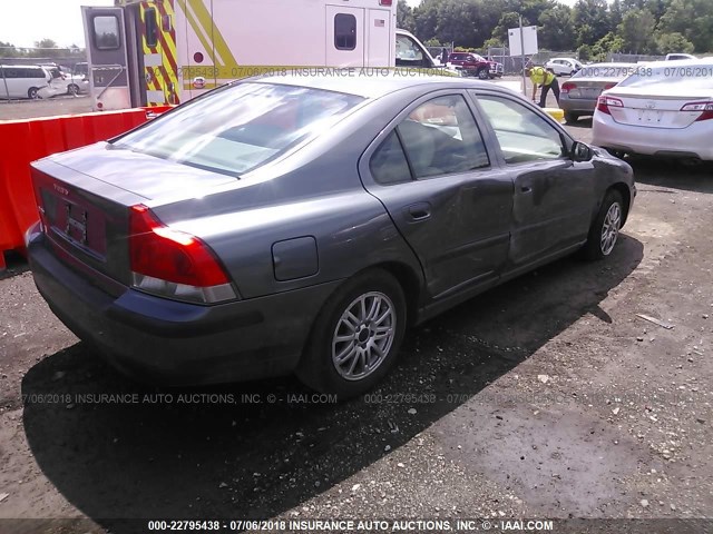 YV1RS64A742377355 - 2004 VOLVO S60 GRAY photo 4