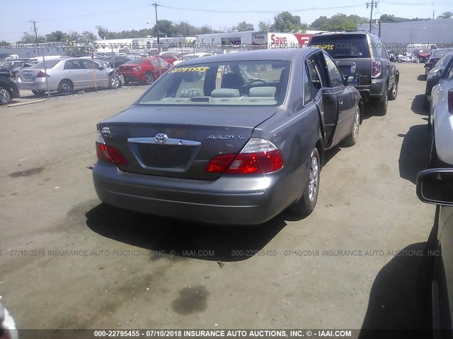 4T1BF28B94U371578 - 2004 TOYOTA AVALON XL/XLS GRAY photo 4