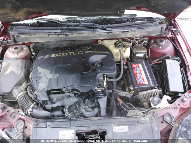 1G2ZF57B384198141 - 2008 PONTIAC G6 VALUE LEADER/BASE MAROON photo 10