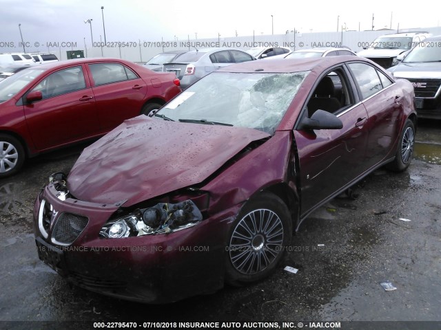 1G2ZF57B384198141 - 2008 PONTIAC G6 VALUE LEADER/BASE MAROON photo 2