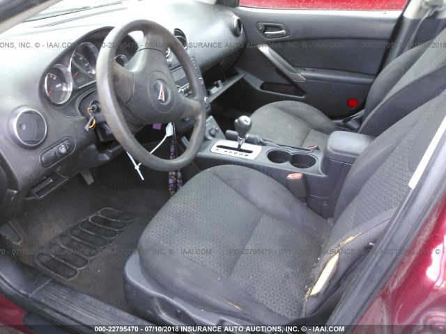 1G2ZF57B384198141 - 2008 PONTIAC G6 VALUE LEADER/BASE MAROON photo 5