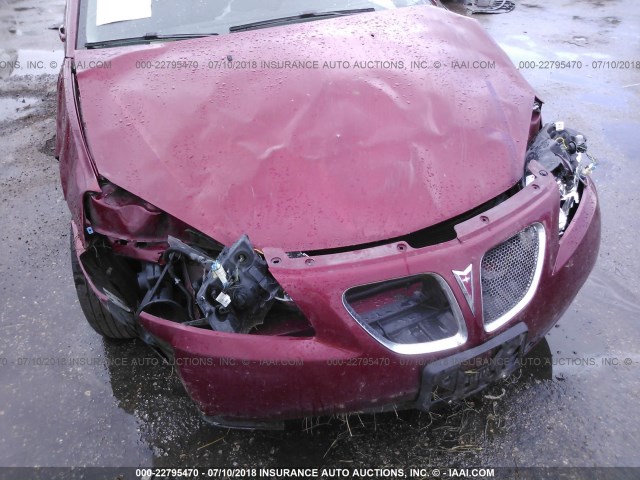 1G2ZF57B384198141 - 2008 PONTIAC G6 VALUE LEADER/BASE MAROON photo 6