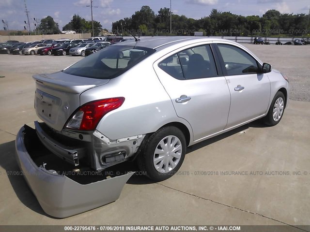 3N1CN7AP7JL804855 - 2018 NISSAN VERSA S/S PLUS/SV/SL SILVER photo 4