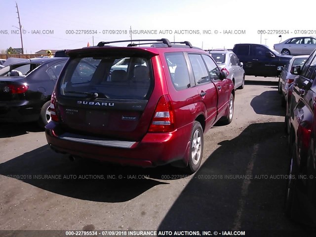 JF1SG65613H725302 - 2003 SUBARU FORESTER 2.5XS მუქწითელი ფოტო 4