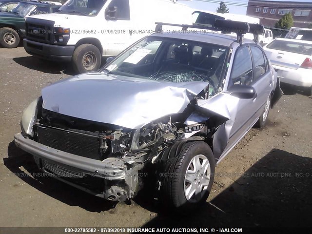 2HGES16345H570286 - 2005 HONDA CIVIC DX VP SILVER photo 2