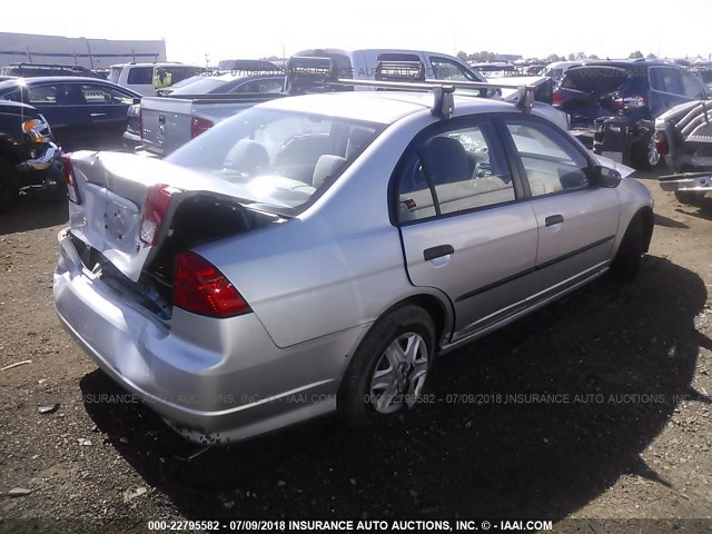 2HGES16345H570286 - 2005 HONDA CIVIC DX VP ვერცხლისფერი ფოტო 4