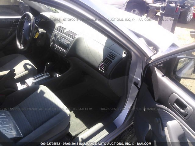 2HGES16345H570286 - 2005 HONDA CIVIC DX VP ვერცხლისფერი ფოტო 5