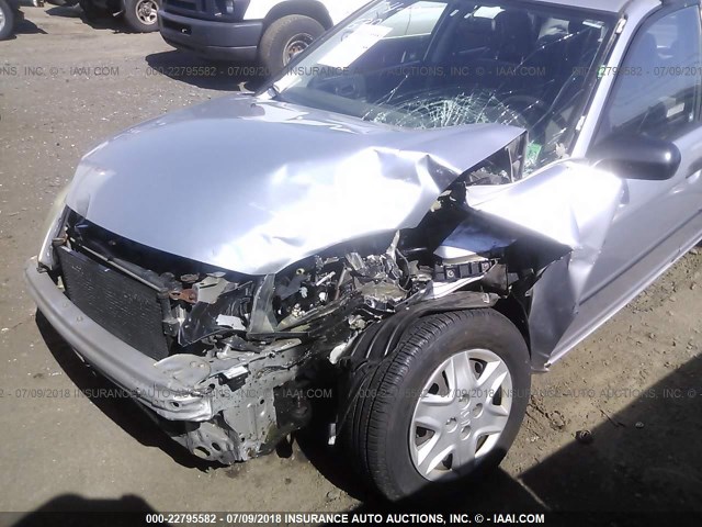 2HGES16345H570286 - 2005 HONDA CIVIC DX VP ვერცხლისფერი ფოტო 6