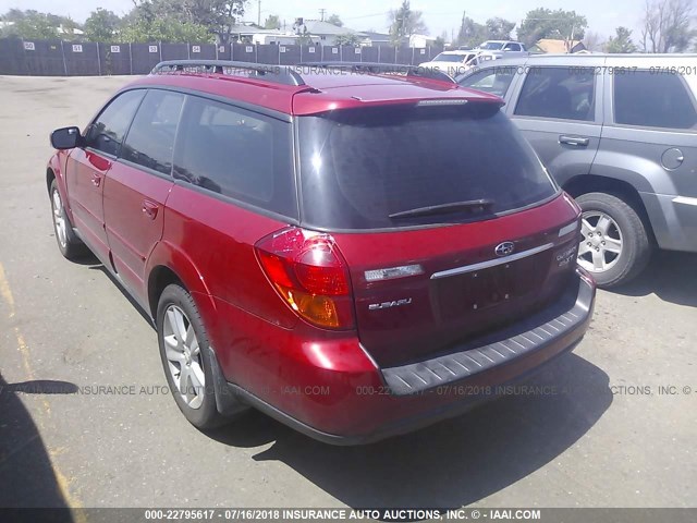 4S4BP67C956315287 - 2005 SUBARU LEGACY OUTBACK 2.5 XT LIMITED MAROON photo 3