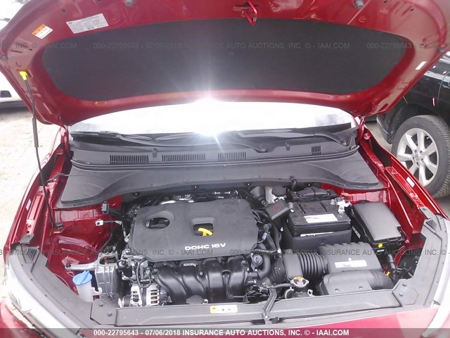 KM8K12AA0JU078650 - 2018 HYUNDAI KONA SE RED photo 10