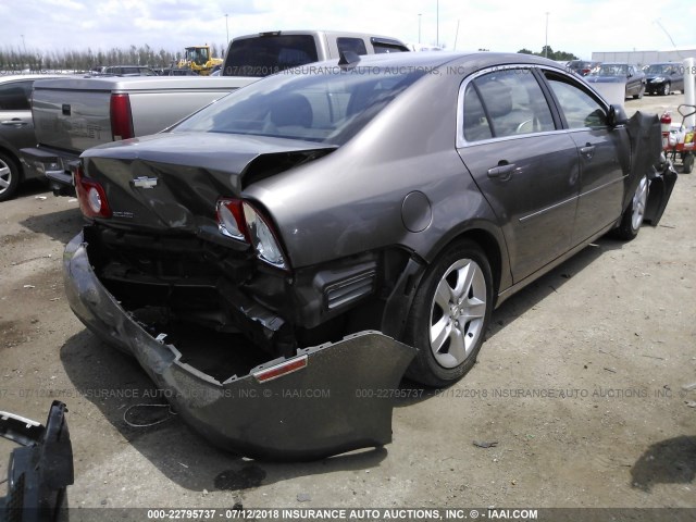 1G1ZB5E0XCF114413 - 2012 CHEVROLET MALIBU LS BROWN photo 4